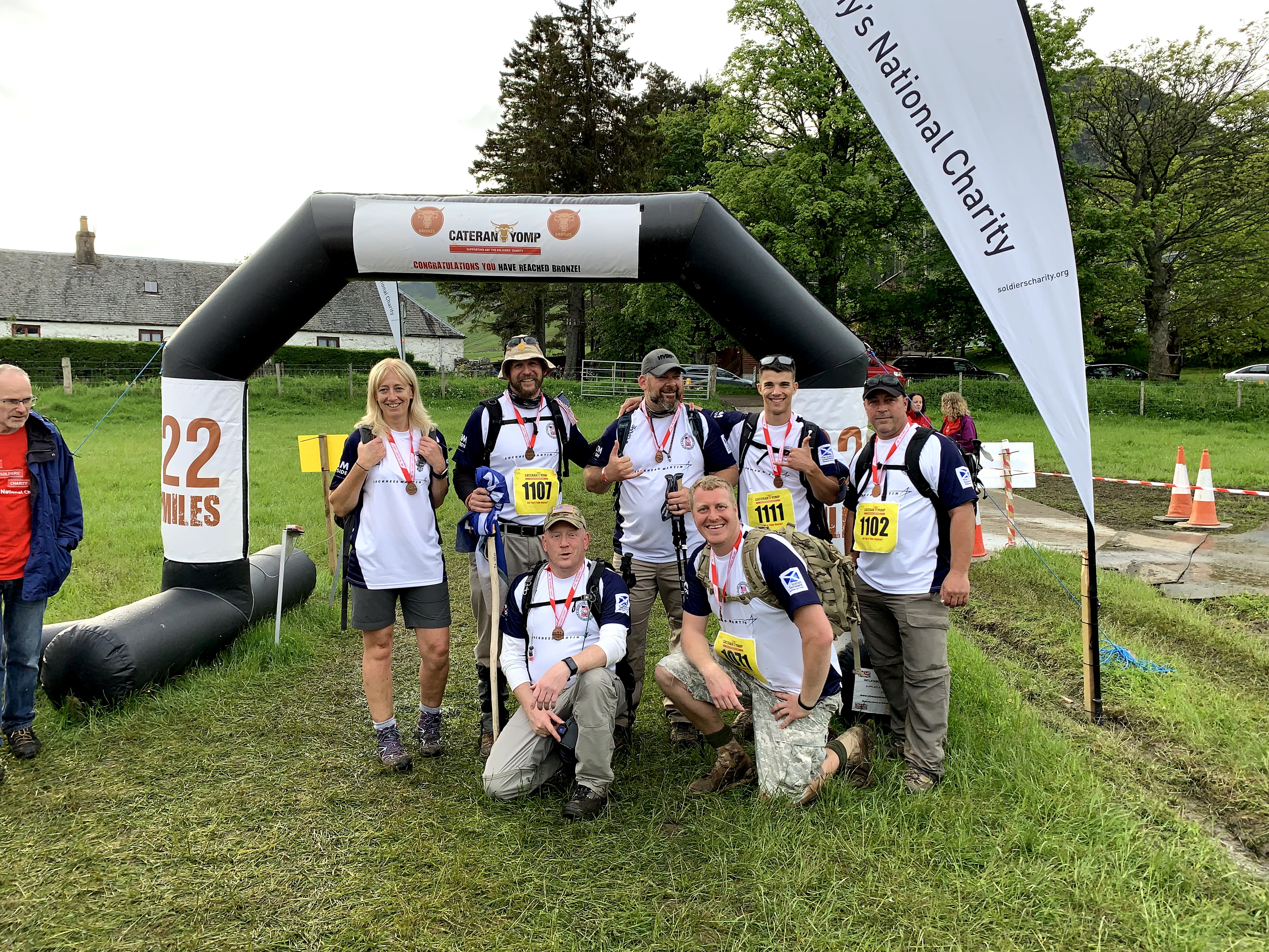 Medic with a team completing 22 miles of the Cateran Yomp