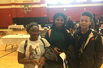 H.D. Woodson students attend college/career fair.
