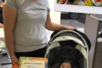 In addition to providing comprehensive child development and family support services through our Early Head Start program in Astoria, The Child Center supplied the family with toys and books, as well as food and financial assistance.