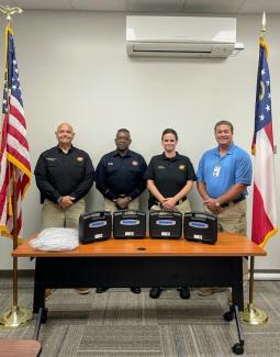 Bryan County Sheriff's deputies with donated equipment